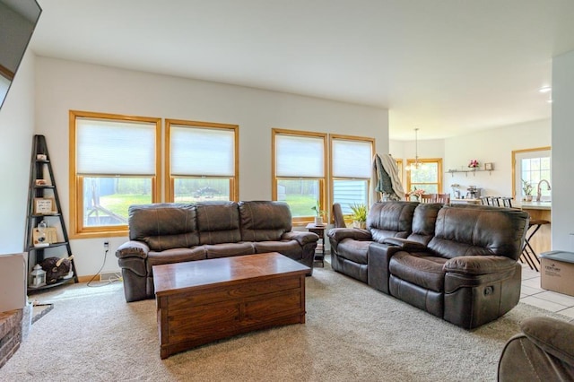 175545 Willow Ln, Ringle, WI 54440 - carpeted living room with a chandelier