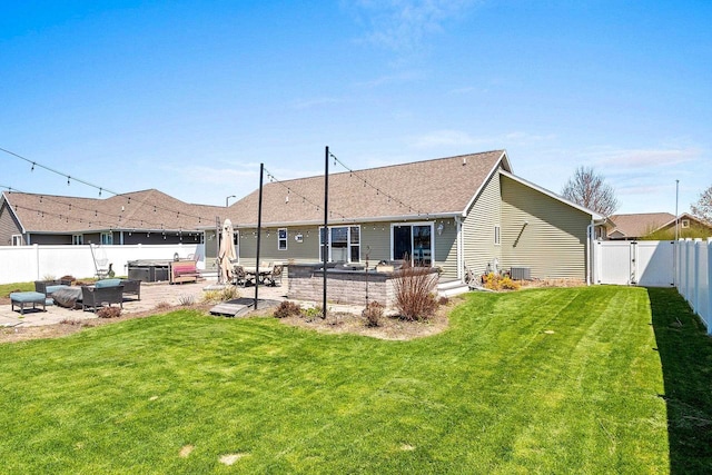 1397 Lear Ln, De Pere, WI 54115 - back of property featuring a patio area and central AC unit