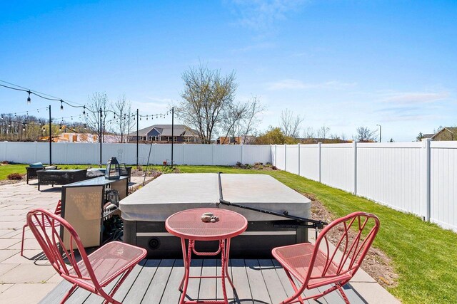 1397 Lear Ln, De Pere, WI 54115 - view of patio with a fenced backyard