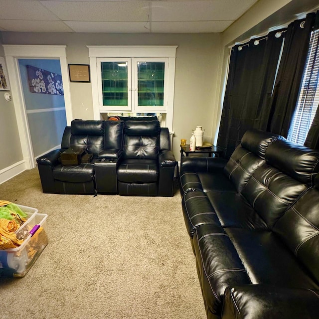 2664 N Booth St, Milwaukee, WI 53212 - carpeted living room featuring a drop ceiling