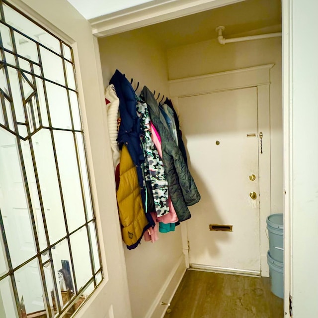 2664 N Booth St, Milwaukee, WI 53212 - mudroom with baseboards and wood finished floors