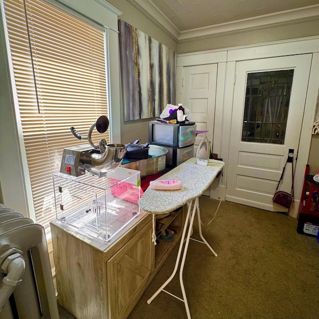 2664 N Booth St, Milwaukee, WI 53212 - carpeted office space featuring ornamental molding