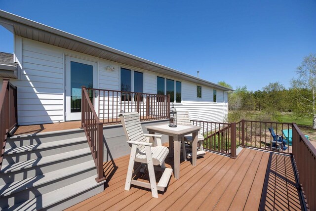 169003 Shorewood Dr, Rosholt, WI 54473 - view of wooden terrace