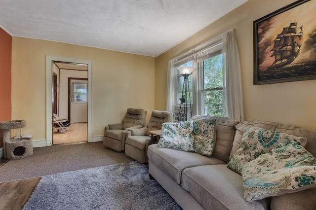 2139 12th St, Eau Claire, WI 54703 - living room with carpet floors and baseboards