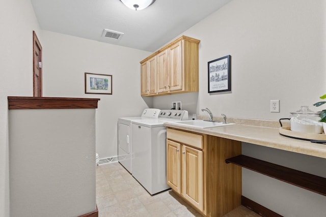 N5798 Lakeview Dr, Green Lake, WI 54941 - laundry area with cabinet space, washing machine and dryer, and baseboards