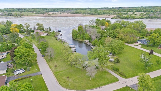 N5798 Lakeview Dr, Green Lake, WI 54941 - aerial overview of property's location with a nearby body of water