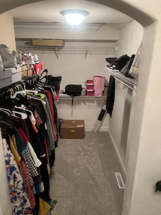 9318 W Mt Zion Dr, Milwaukee, WI 53224 - walk in closet with carpet flooring
