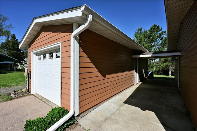 811 Russell St, Grantsburg, WI 54840 - detached garage featuring driveway