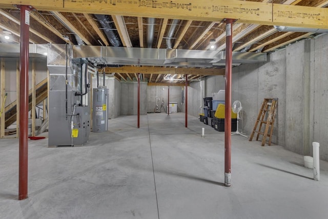 3153 Lazy Oak Ct, Green Bay, WI 54311 - unfinished below grade area featuring water heater and heating unit