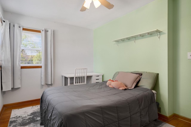 N75W15747 Colony Rd, Menomonee Falls, WI 53051 - bedroom featuring wood finished floors, baseboards, and ceiling fan