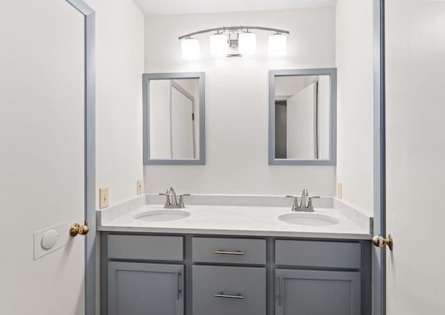 901 Duck Pond Rd, Fontana, WI 53125 - bathroom featuring double vanity