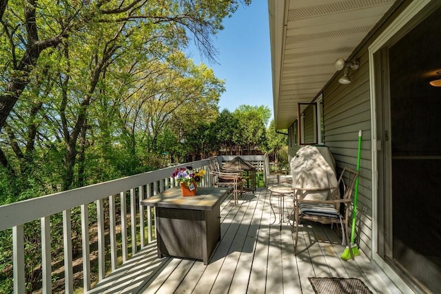 view of wooden terrace