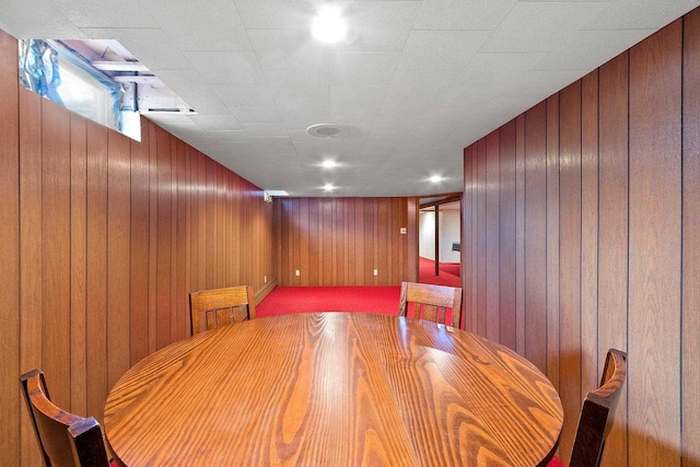 1020 W 3rd St, Kimberly, WI 54136 - unfurnished dining area with wooden walls