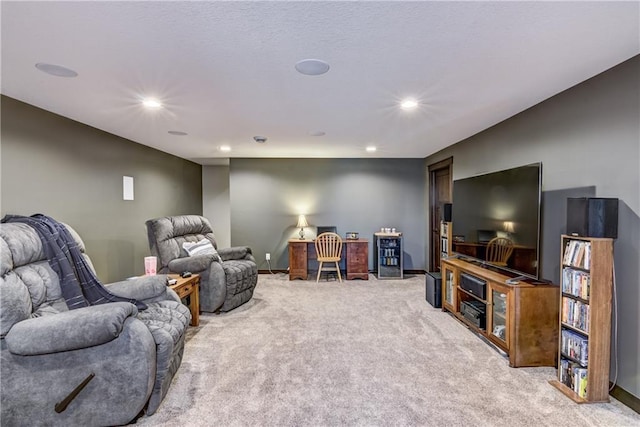 1215 Brooke Ct, Chippewa Falls, WI 54729 - carpeted living room featuring recessed lighting