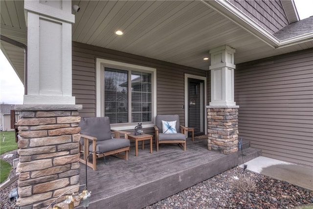 1215 Brooke Ct, Chippewa Falls, WI 54729 - view of patio / terrace featuring covered porch