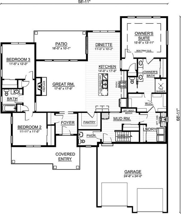 1746 N River Cir, River Hills, WI 53217 - property floor plan