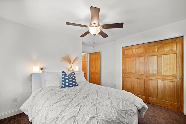 530 W Acacia Rd, Glendale, WI 53217 - carpeted bedroom with a ceiling fan and baseboards