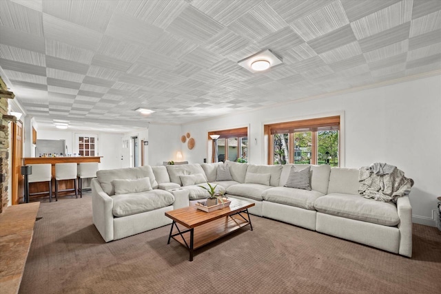 530 W Acacia Rd, Glendale, WI 53217 - carpeted living room featuring baseboards