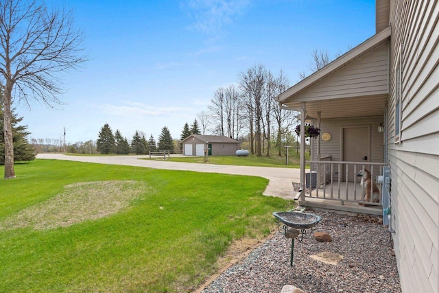 N3351 County Road B, Kewaunee, WI 54216 - view of green lawn with an outbuilding