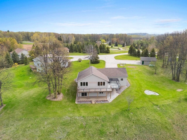 N3351 County Road B, Kewaunee, WI 54216 - aerial view of property and surrounding area featuring a heavily wooded area