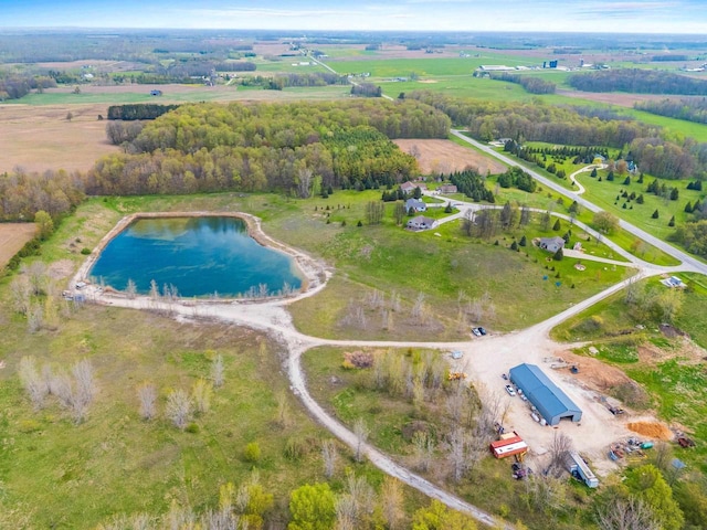 N3351 County Road B, Kewaunee, WI 54216 - aerial view of property and surrounding area featuring rural landscape and a large body of water