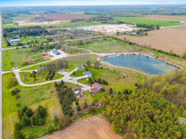 N3351 County Road B, Kewaunee, WI 54216 - aerial view of property and surrounding area with a large body of water and rural landscape