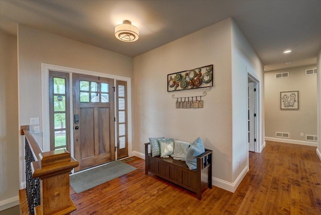 1002 Millies Way, Waunakee, WI 53597 - entryway featuring baseboards, wood finished floors, and recessed lighting