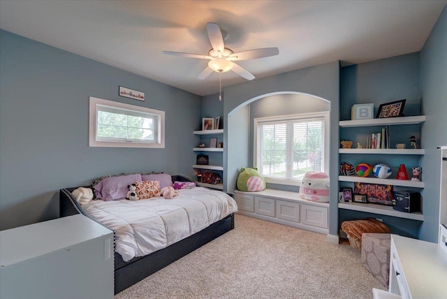 1002 Millies Way, Waunakee, WI 53597 - bedroom with light carpet and ceiling fan
