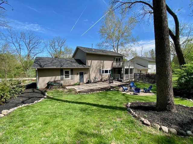 194 Vernon St, Williams Bay, WI 53191 - back of house featuring an outdoor fire pit and a patio area