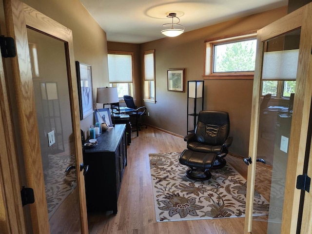 W7429 Akron Dr, Wild Rose, WI 54984 - office area with light wood finished floors and baseboards