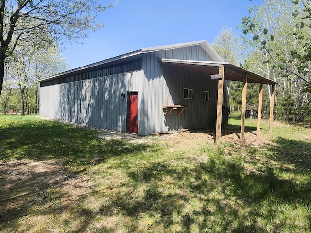 W7429 Akron Dr, Wild Rose, WI 54984 - view of pole building