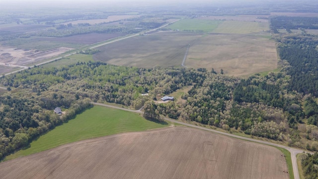W7429 Akron Dr, Wild Rose, WI 54984 - aerial view of property and surrounding area with a heavily wooded area