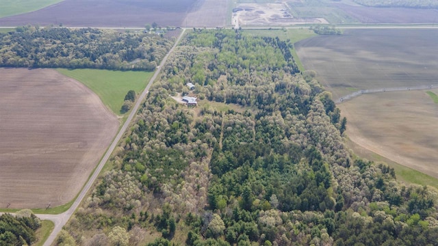 W7429 Akron Dr, Wild Rose, WI 54984 - aerial view of property's location with rural landscape and a forest