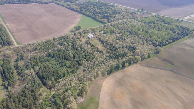 W7429 Akron Dr, Wild Rose, WI 54984 - aerial view of property's location featuring a forest and rural landscape