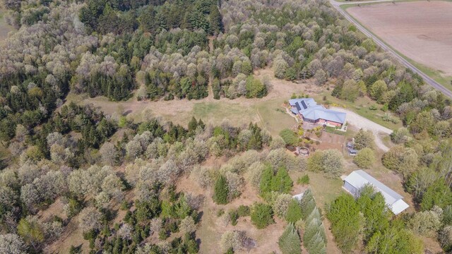 W7429 Akron Dr, Wild Rose, WI 54984 - view of property location featuring a heavily wooded area