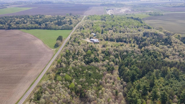 W7429 Akron Dr, Wild Rose, WI 54984 - overview of rural landscape with a forest
