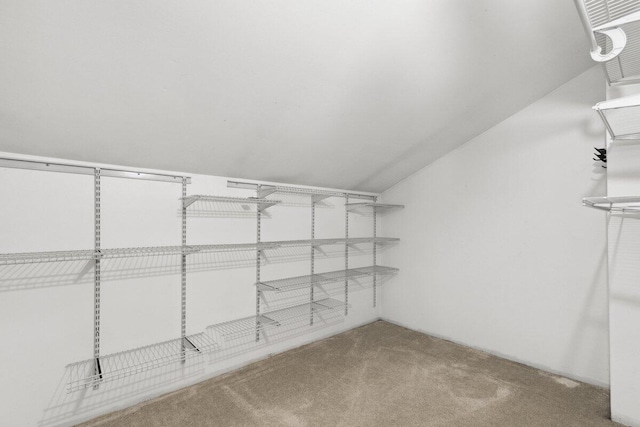 2734 Old Mill Dr Unit A-2, Racine, WI 53405 - spacious closet with carpet floors and vaulted ceiling