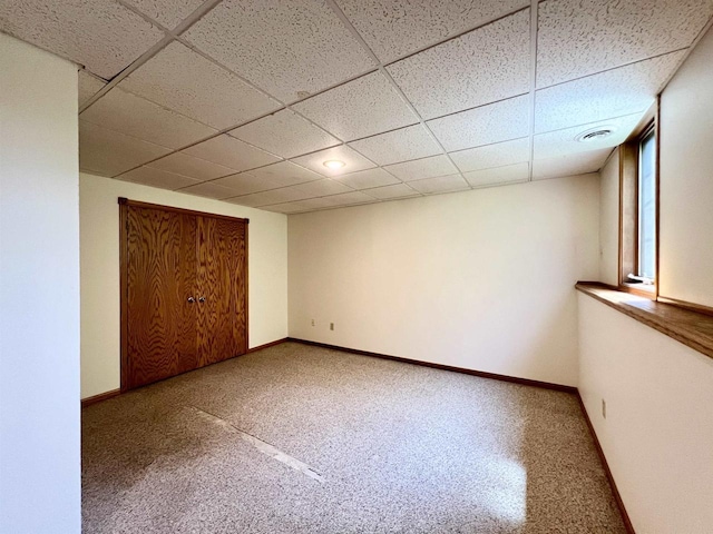 86 Ledgebrook Dr, Fond Du Lac, WI 54935 - unfurnished bedroom featuring a paneled ceiling, baseboards, and a closet
