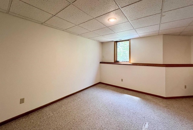 86 Ledgebrook Dr, Fond Du Lac, WI 54935 - carpeted spare room featuring a drop ceiling and baseboards