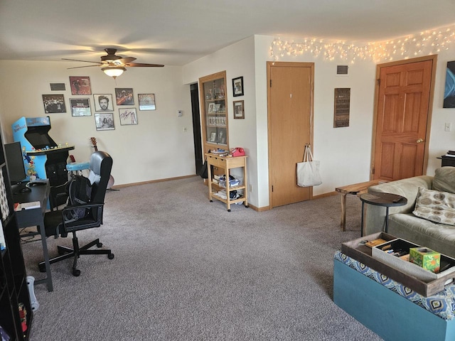 2416 N 69th St Unit 2418, Wauwatosa, WI 53213 - carpeted office space with ceiling fan and baseboards