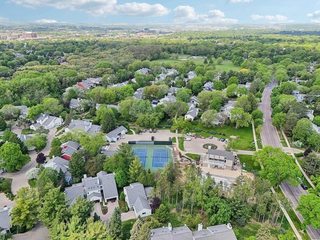 aerial view of residential area