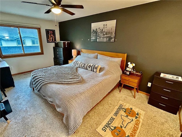 6640 Falstaff Rd, Saint Paul, MN 55125 - bedroom featuring carpet, baseboards, and a ceiling fan