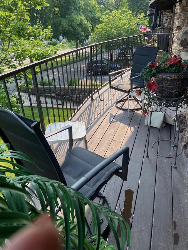 320 E Pleasant St Unit 207, Oconomowoc, WI 53066 - view of wooden terrace