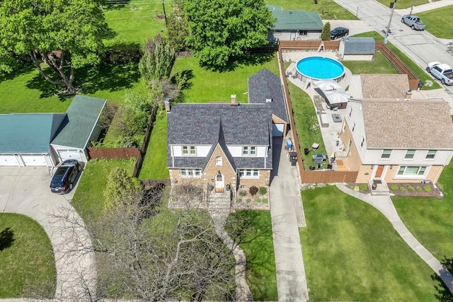 202 Lake Dr, South Milwaukee, WI 53172 - view from above of property with a pool