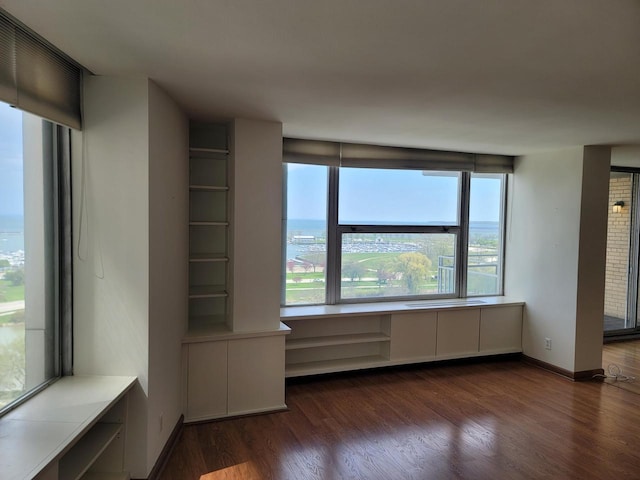 1610 N Prospect Ave Unit 506, Milwaukee, WI 53202 - empty room featuring dark wood finished floors and baseboards