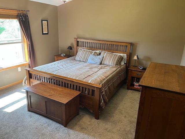 1030 Woodland Ct, Plover, WI 54467 - bedroom with light carpet and baseboards