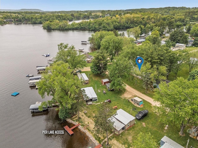 E12742 Weigands Bay N, Merrimac, WI 53561 - aerial view of a large body of water