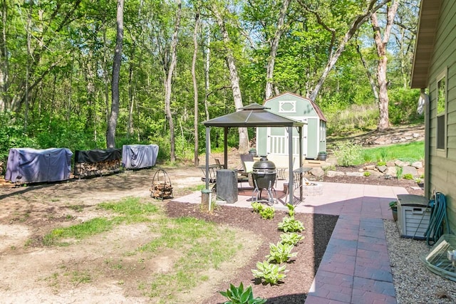 S7698 Grandview Ave, Merrimac, WI 53561 - view of yard featuring a patio and an outdoor structure