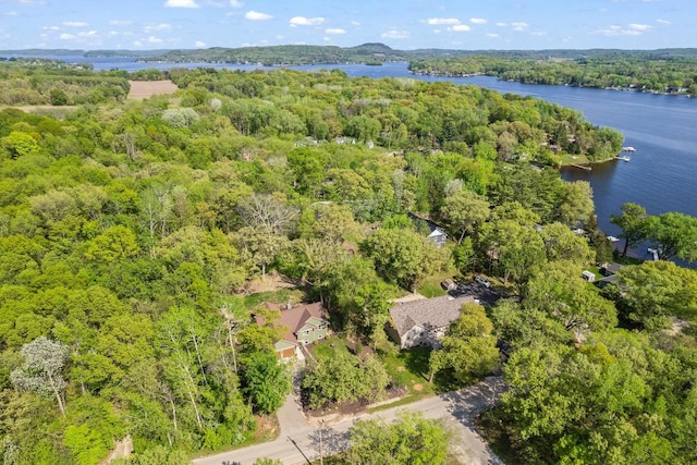 S7698 Grandview Ave, Merrimac, WI 53561 - aerial view of a heavily wooded area and a large body of water