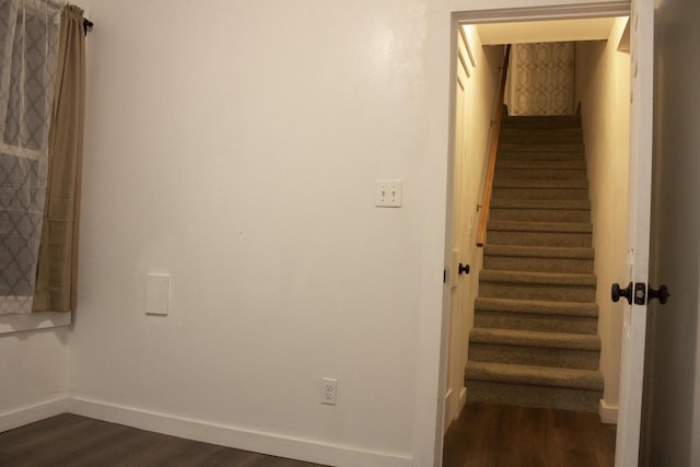 232 Harrison Ave, Waukesha, WI 53186 - staircase featuring wood finished floors and baseboards
